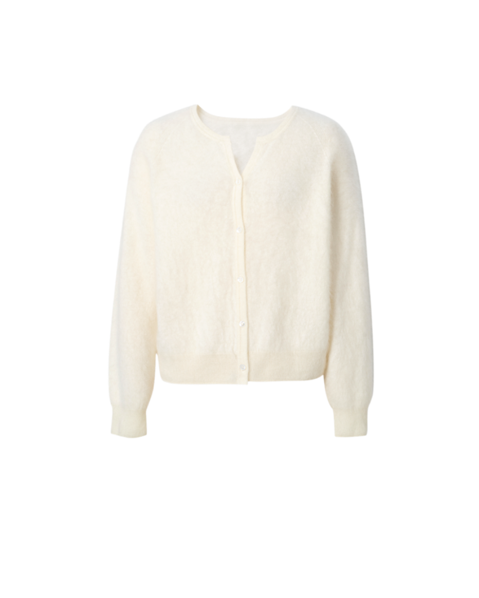 button up white cardigan