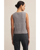 grey knit sleeveless vest