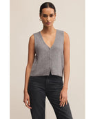 grey knit sleeveless vest