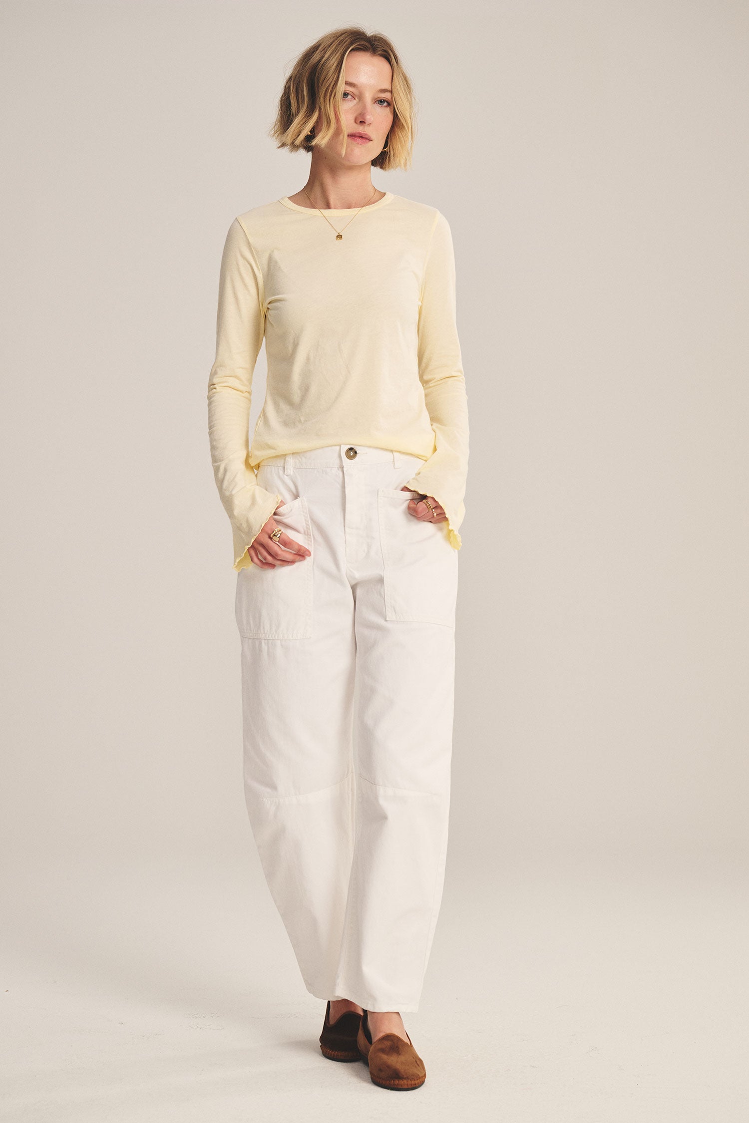 off white tapered pant