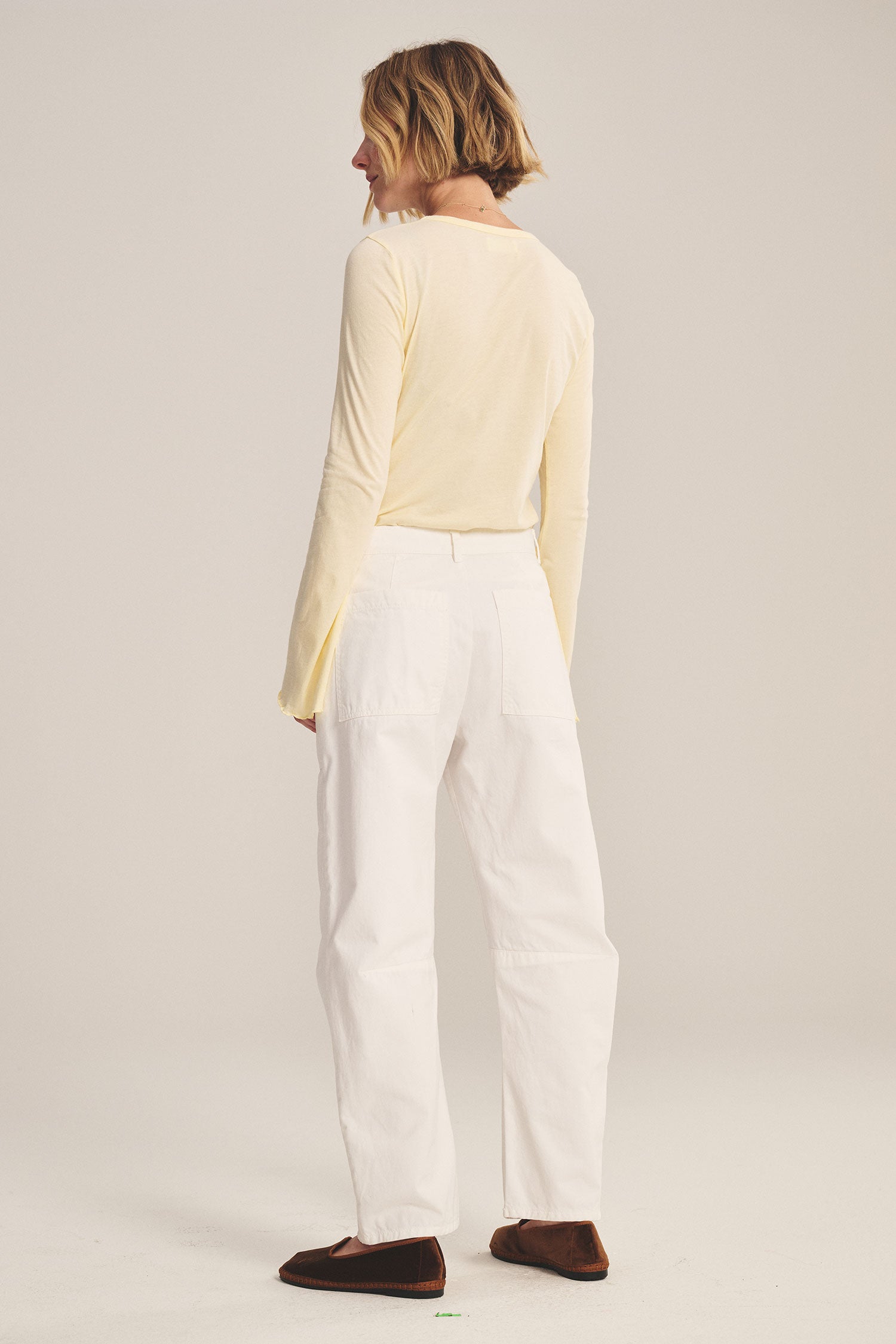 off white tapered pant