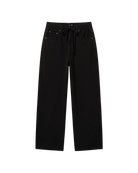wide leg drown pant with brown drawstring