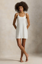 mini cami slip dress in cream