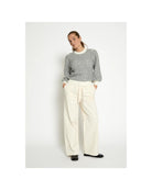 sweater with white and black stries