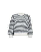 sweater with white and black stries