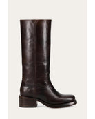 tall leather boots in a dark brown