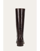 tall leather boots in a dark brown