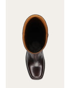 tall leather boots in a dark brown