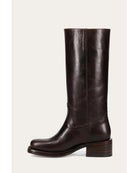 tall leather boots in a dark brown