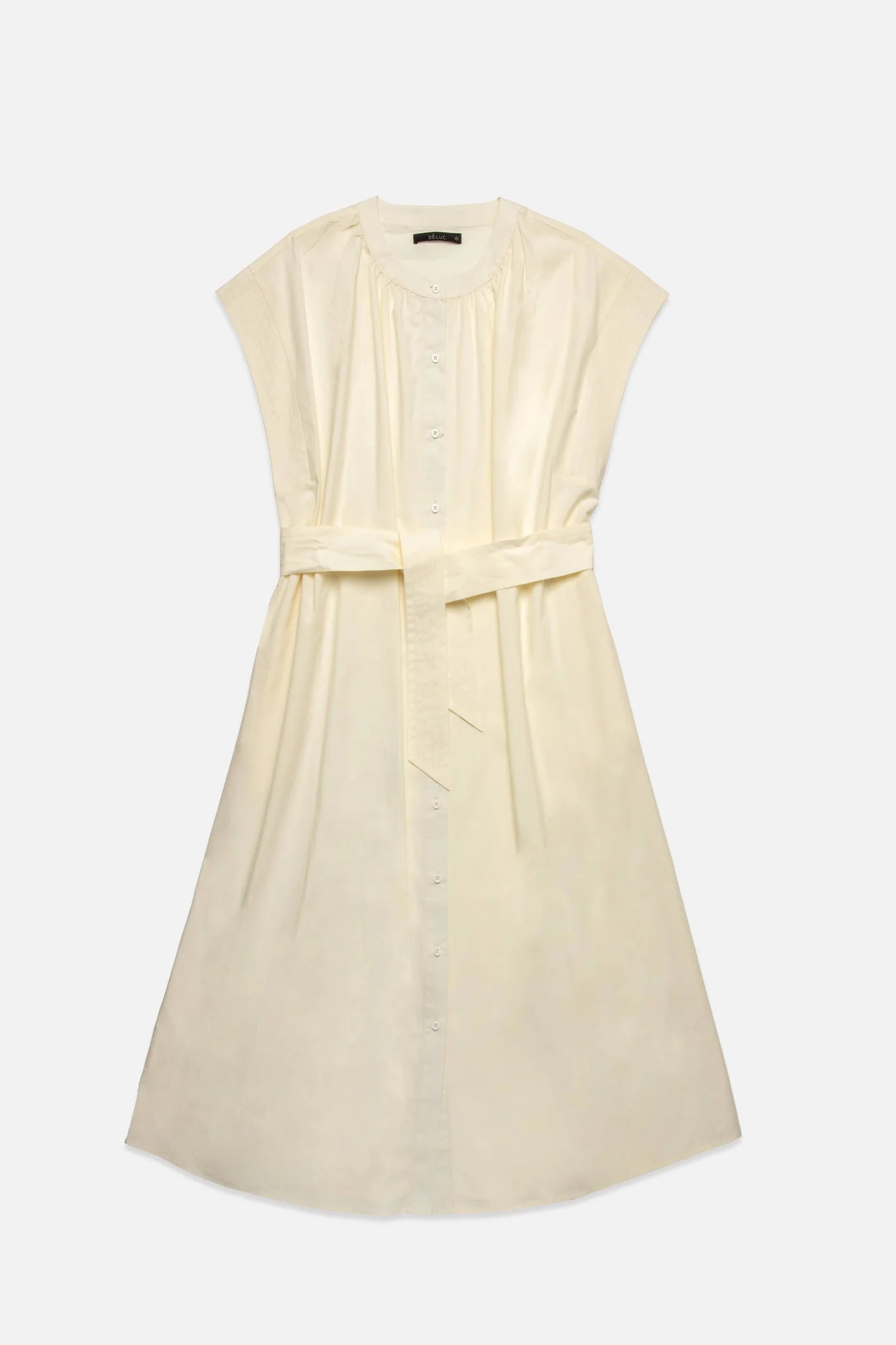 midi dress in butter yellow