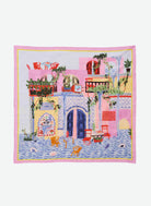 neck scarf with a waterfront design