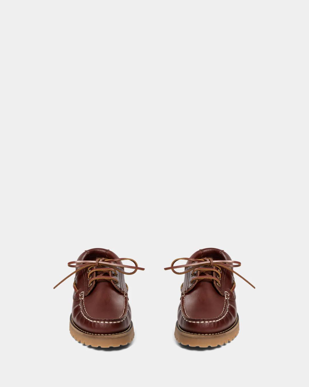 brown leather loafers