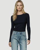 long sleeve dark navy top