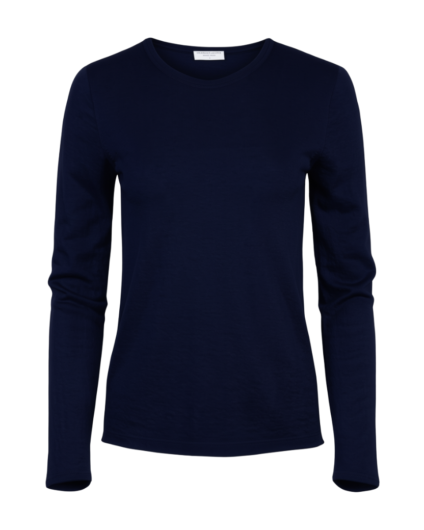 long sleeve dark navy top
