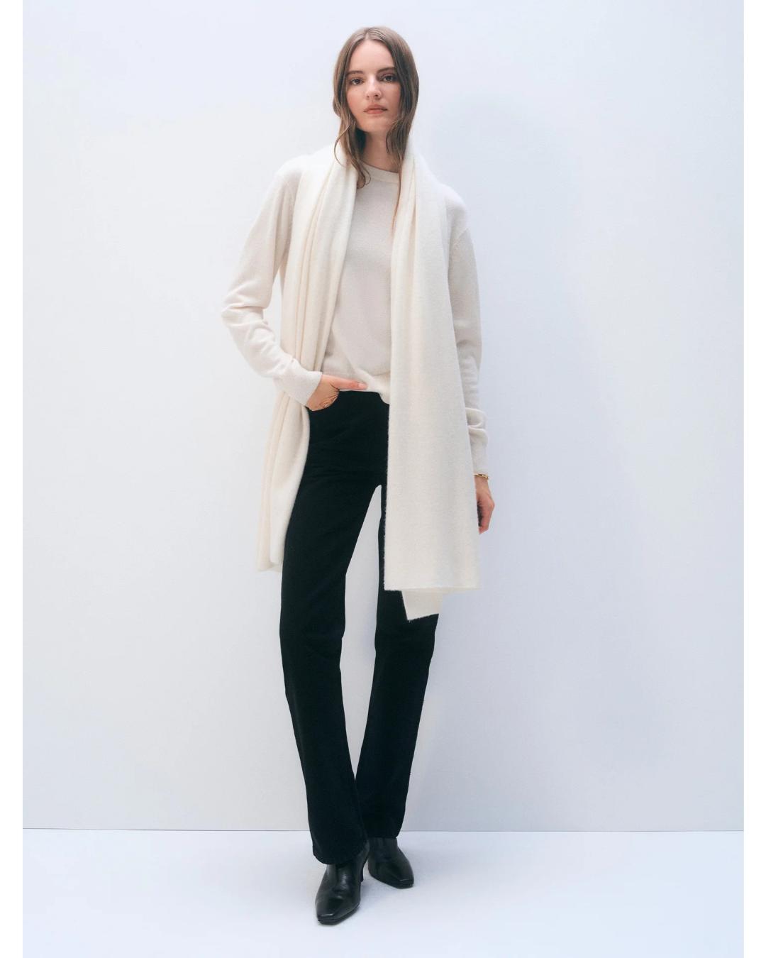 white cashmere scarf