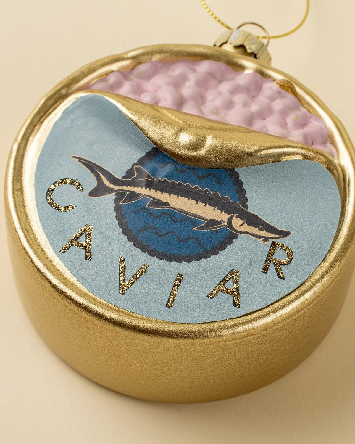 caviar tin ornament