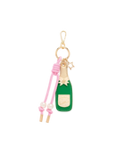 champagne key chain charm