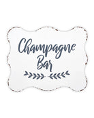 a picture of a sign that says champagne bar