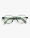 Green round framed eyeglasses for blue light by Barner