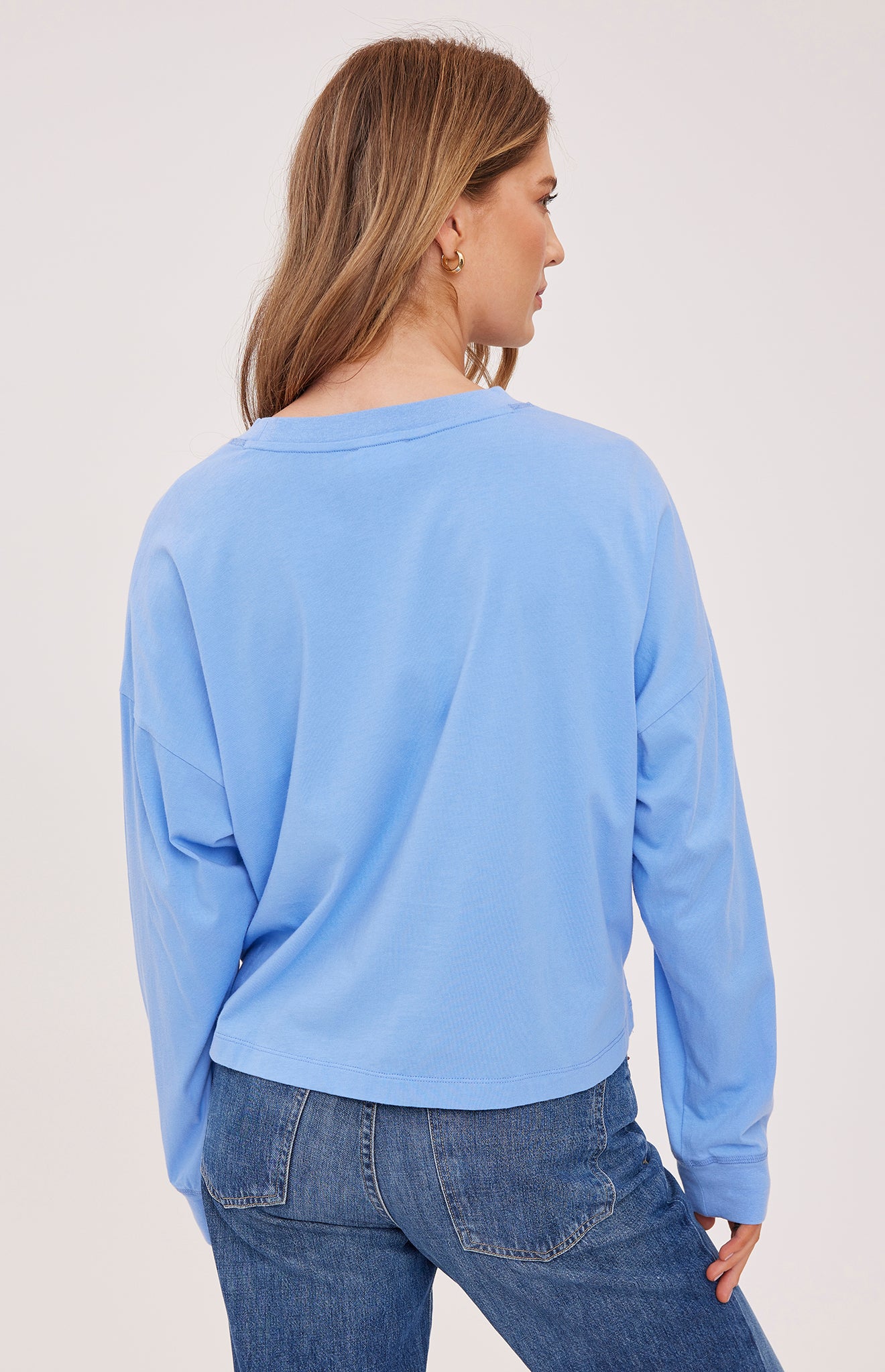 long sleeve shirt in blue