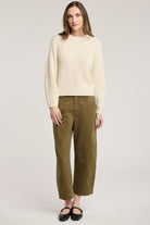 chunky knit cream sweater