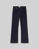 a pair of dark wash bootcut Vidia high rise jeans by citizens of humanity