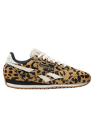 cheetah print sneaker with with laces and black details 