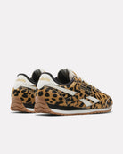 cheetah print sneaker with with laces and black details 