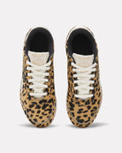 cheetah print sneaker with with laces and black details 