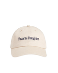 baseball cap with favorite daughter in text in navy blue