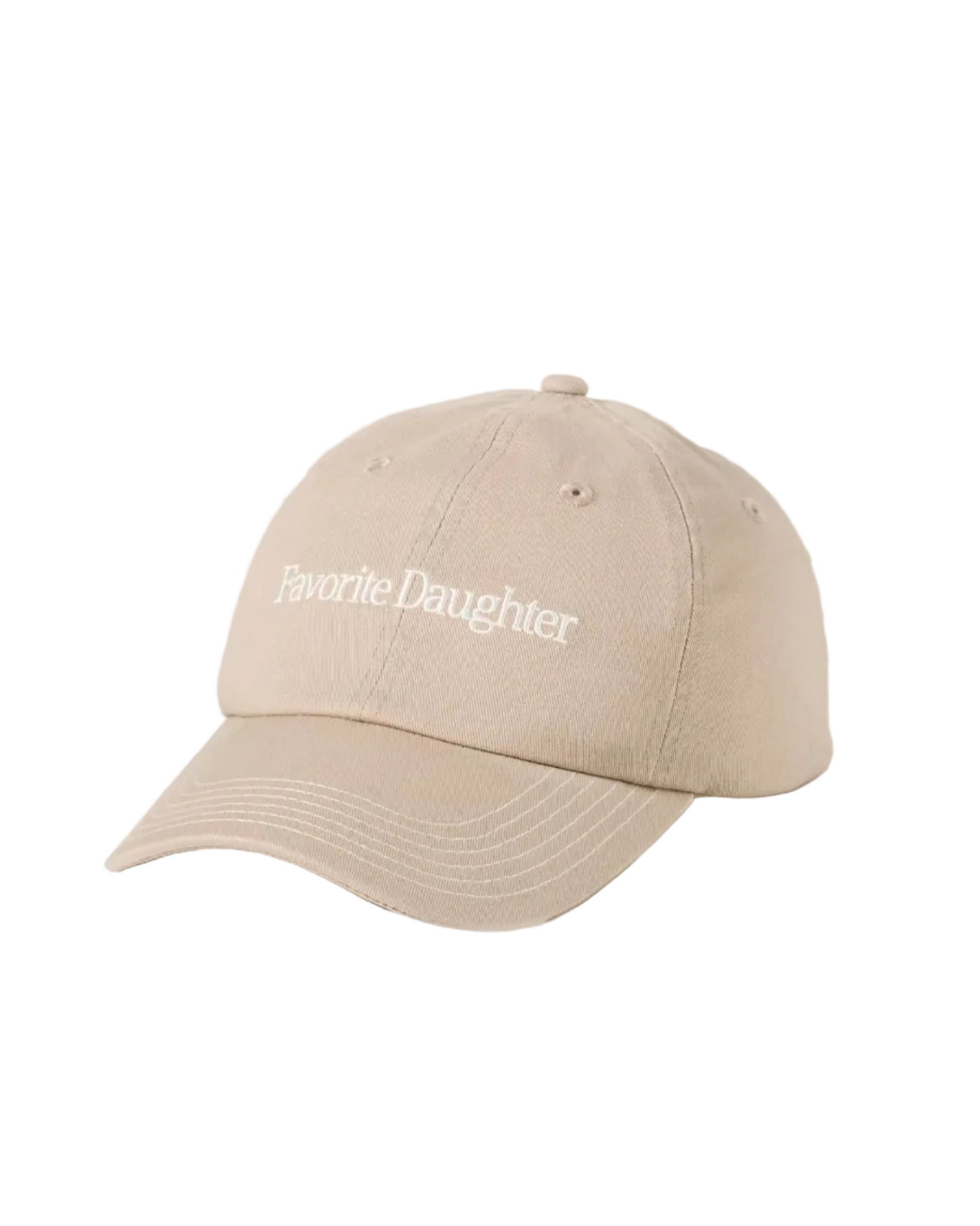 taupe baseball hat with favorite daughter in text