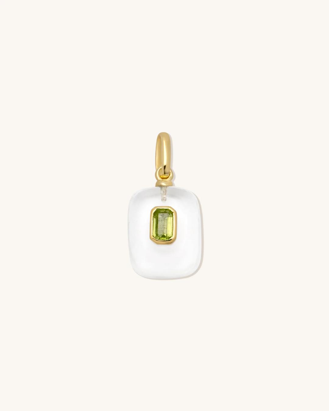 emerald birthstone charm
