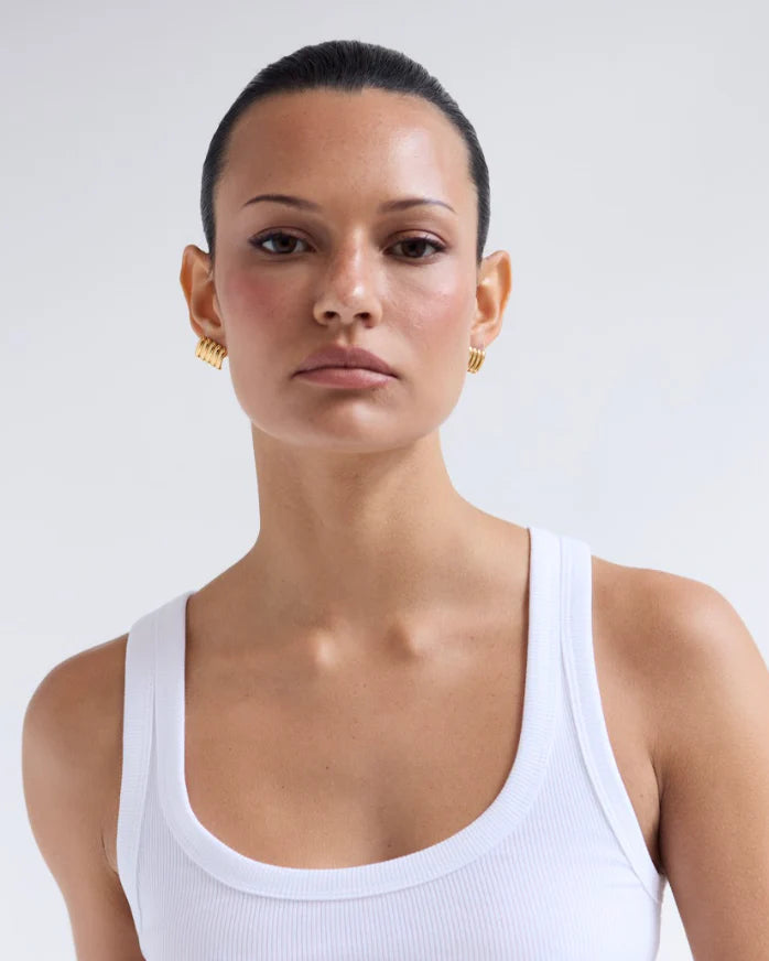 statement gold earrings