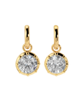gold diamond drop earring