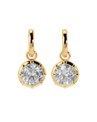 gold diamond drop earring