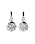 silver drop diamond earring