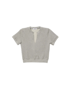 grey short sleeve sweatshirt