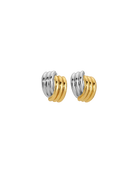 two tone statement earrings
