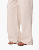 wide leg sweat pant in beige