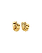 gold statement earrings