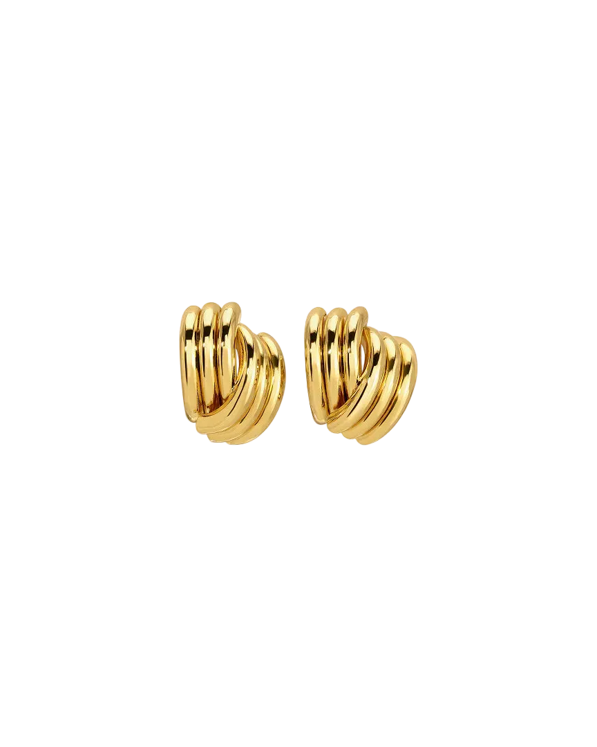 gold statement earrings