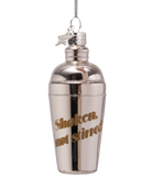 silver cocktail shaker ornament