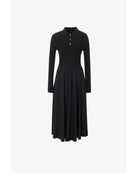 black knit collar dress