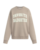 crewneck sweatshirt in soft brown with favorite daughter in text