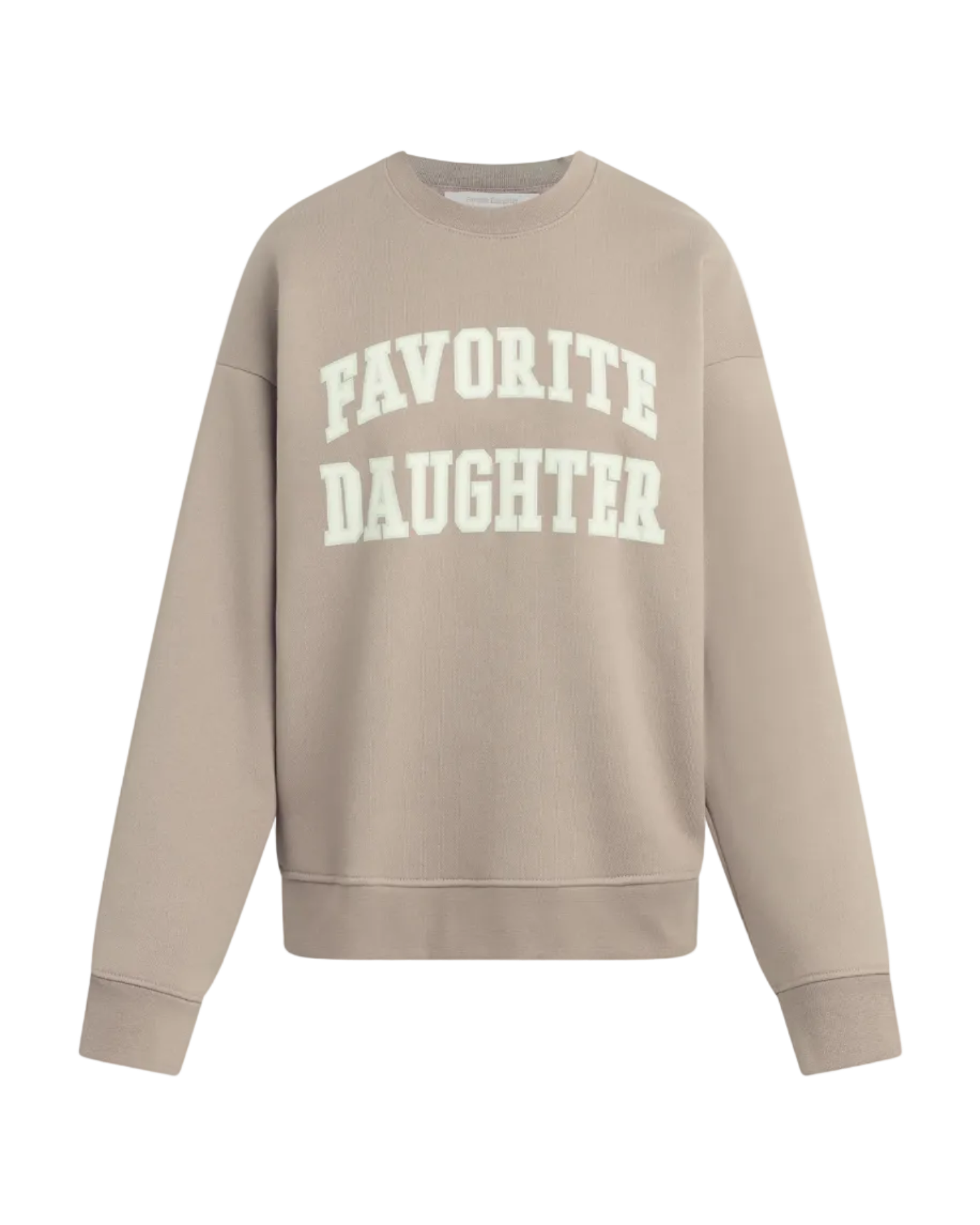 crewneck sweatshirt in soft brown with favorite daughter in text