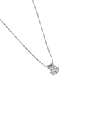 silver necklace with gem pendant 