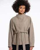 short coat in light brown