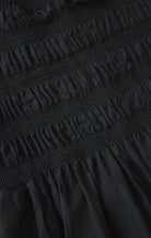 black poplin midi dress