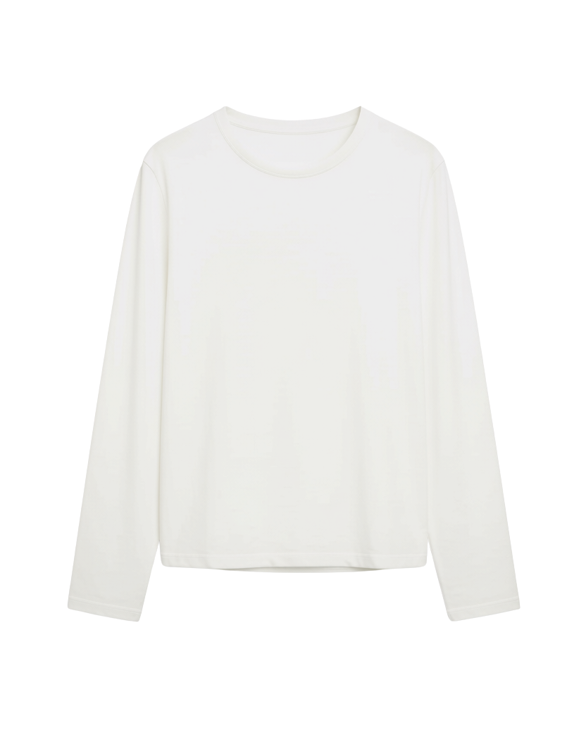 basic long sleeve white tee