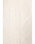 white cable knit fuzzy pj lounge shorts